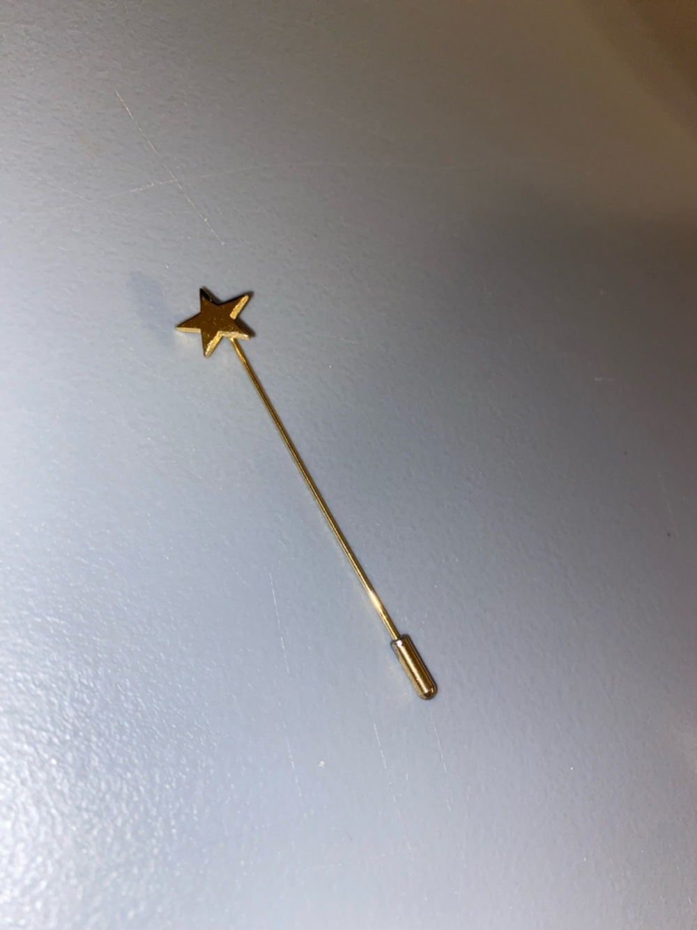 Gold Tone Star Stick Hat Pin